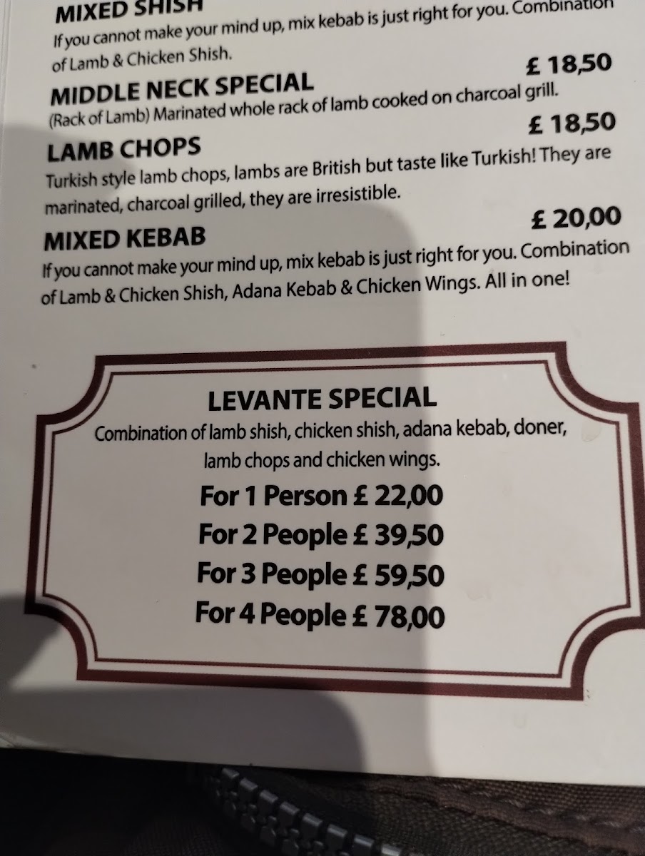 Menu Levante Restaurant (Lewisham)-2